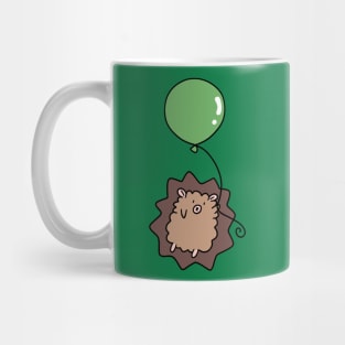 Green Balloon Hedgehog Mug